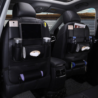 Premium Leather Car Seat Back Organizer – Stylish & Spacious Storage Bag
