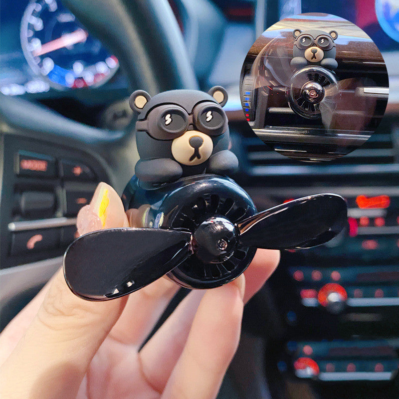Sky Pilot Bear Car Vent Clip – Spinning Plane Aromatherapy