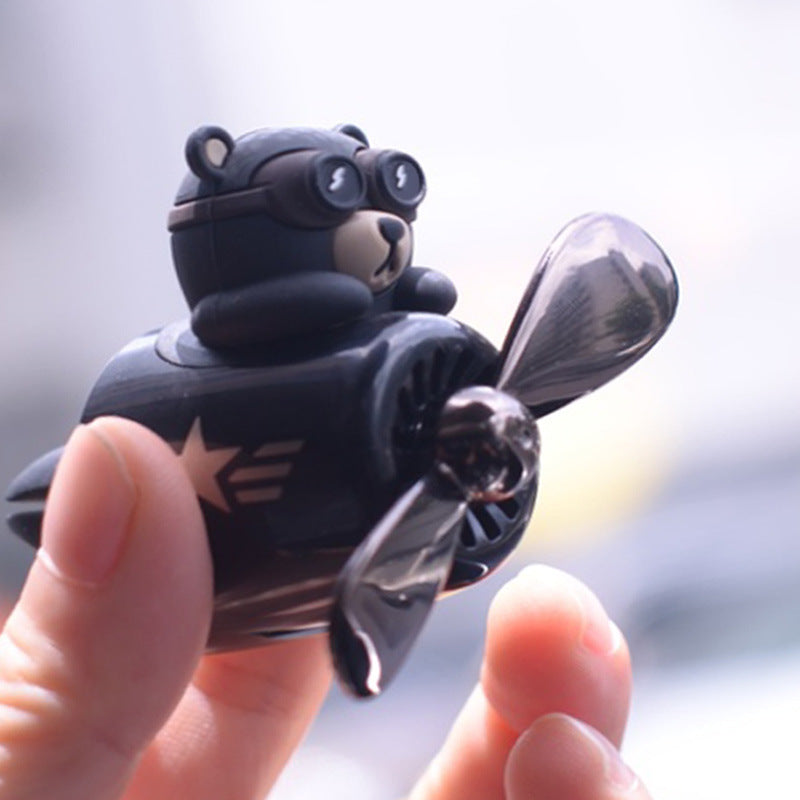 Sky Pilot Bear Car Vent Clip – Spinning Plane Aromatherapy
