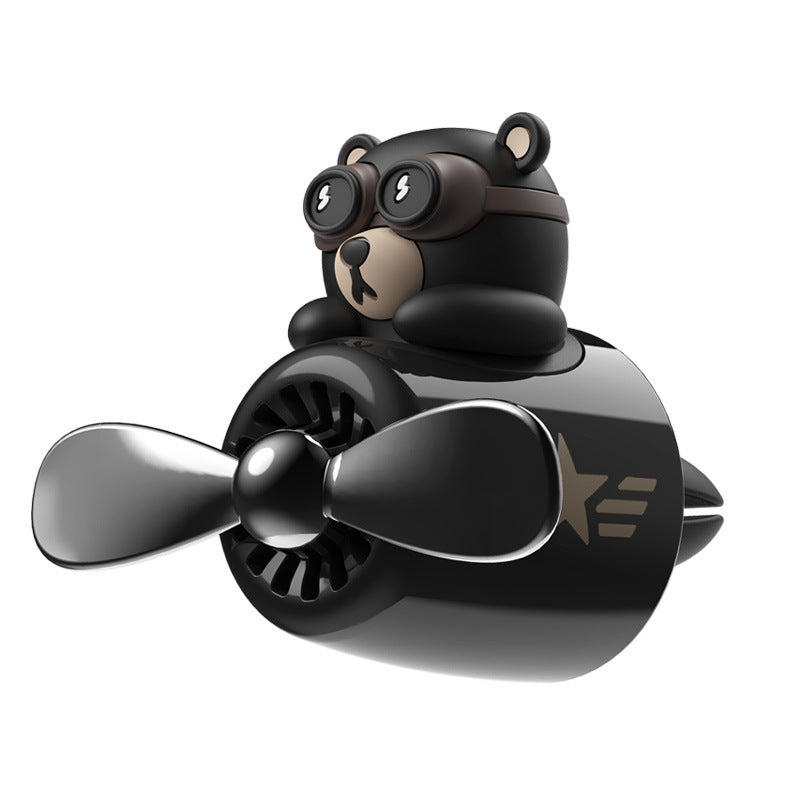 Sky Pilot Bear Car Vent Clip – Spinning Plane Aromatherapy