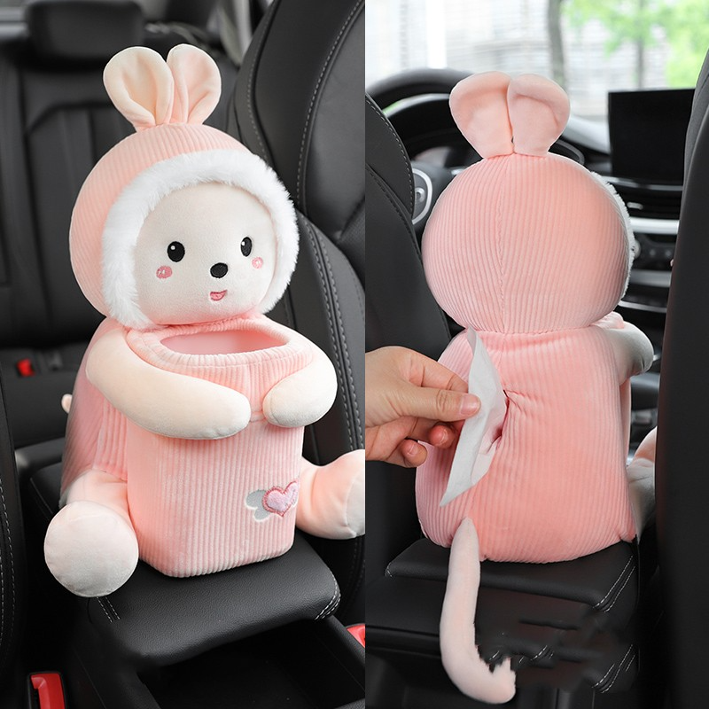 Dual-Function Cute Car Tissue Box & Trash Can
