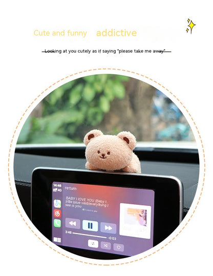 Cute Plush Car Dashboard Doll – Adorable Decor