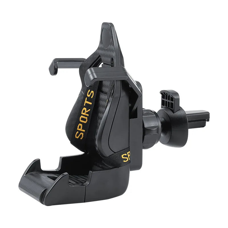 Racing Seat Car Phone Holder – 360° Air Vent Mount