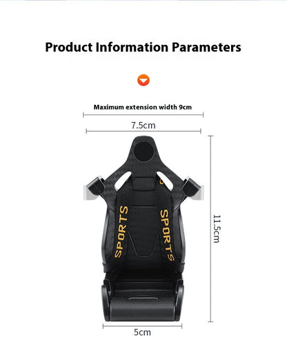 Racing Seat Car Phone Holder – 360° Air Vent Mount