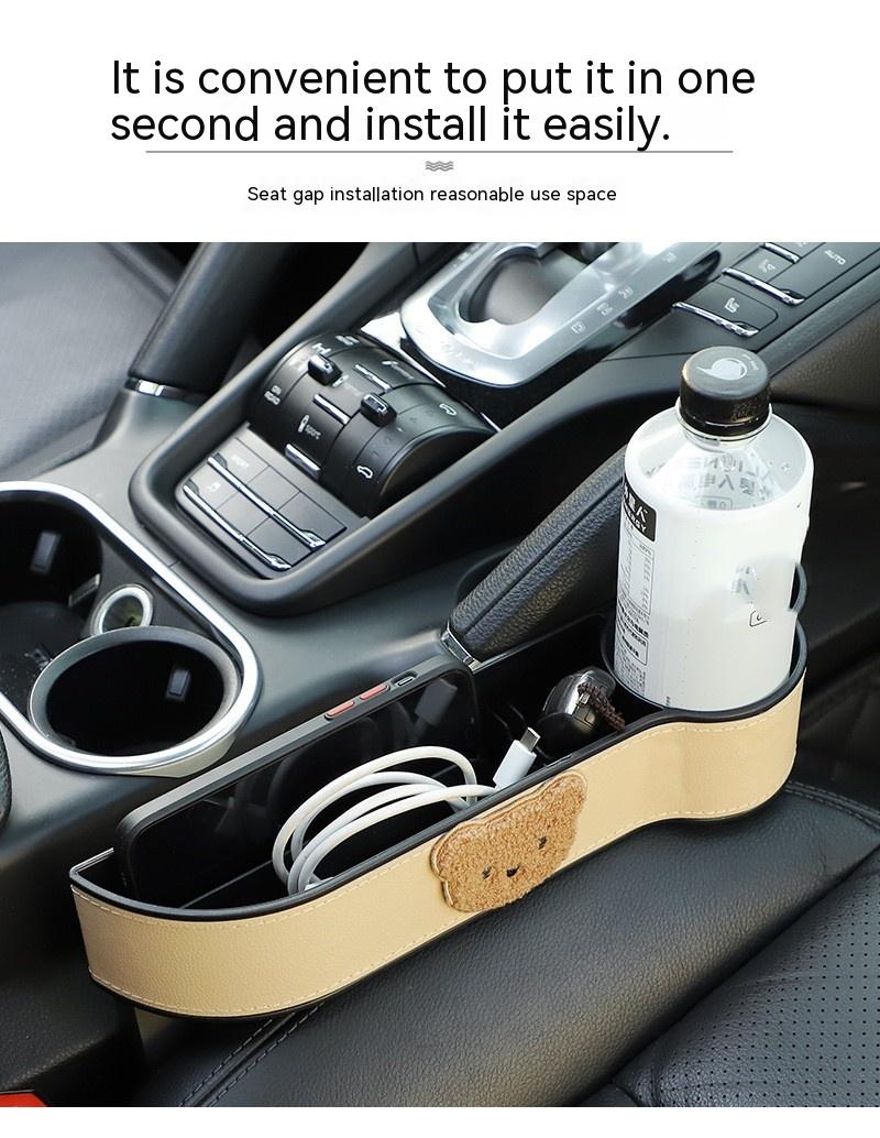 Cartoon Bear Car Seat Gap Organizer – Practical & Cute