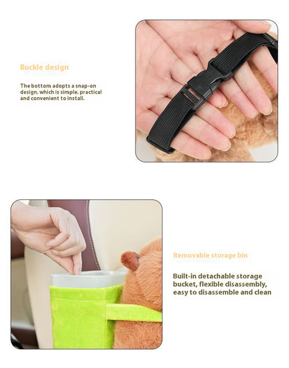 Capybara Plush Tissue Box – Car Armrest Organizer