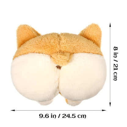 Plush Corgi Butt Tissue Box Cover – Car Armrest Organizer