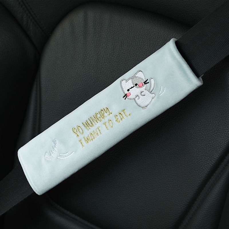 Animal Headrest & Seatbelt Strap Cute Cushion Set
