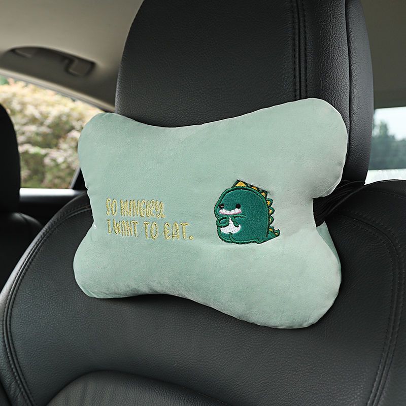 Animal Headrest & Seatbelt Strap Cute Cushion Set