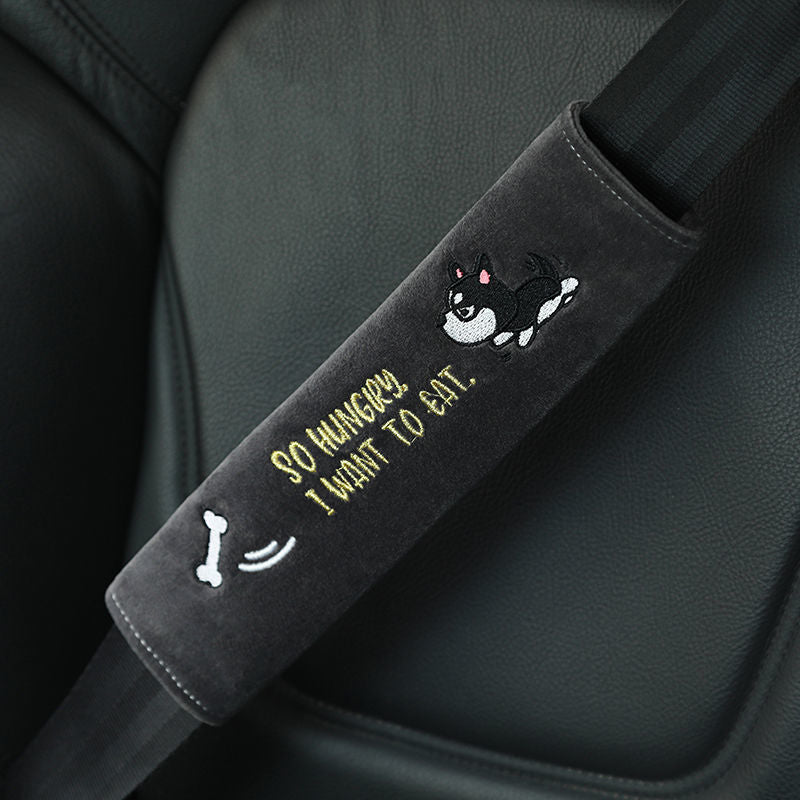 Animal Headrest & Seatbelt Strap Cute Cushion Set