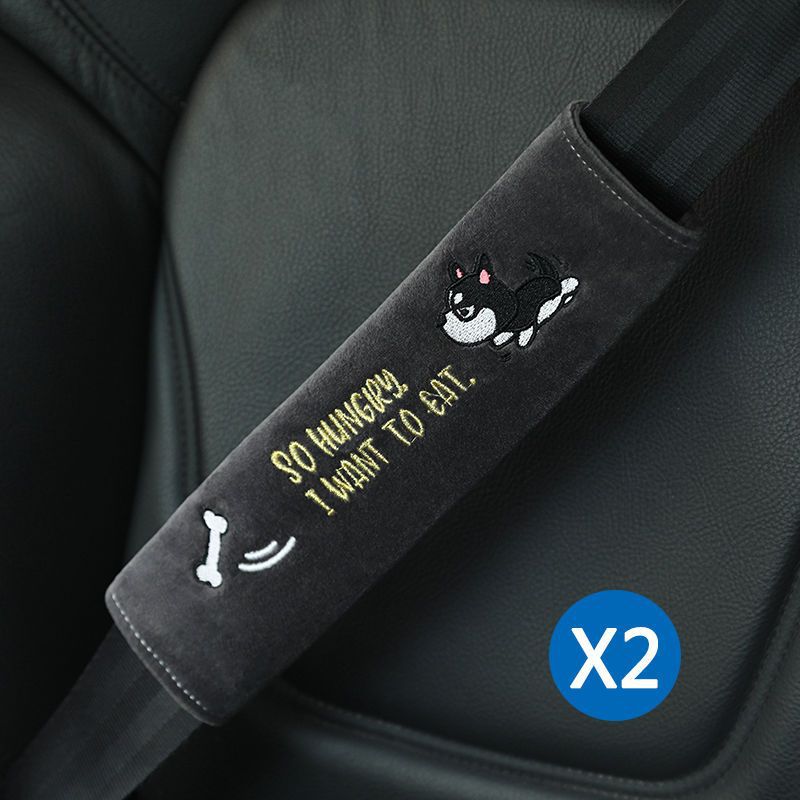 Animal Headrest & Seatbelt Strap Cute Cushion Set