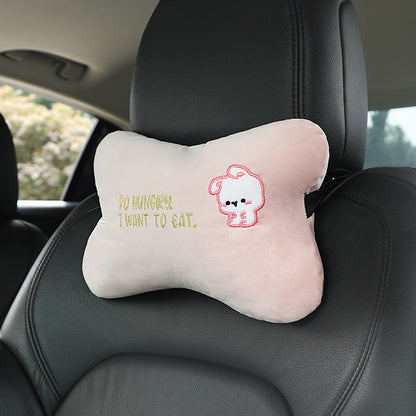 Animal Headrest & Seatbelt Strap Cute Cushion Set
