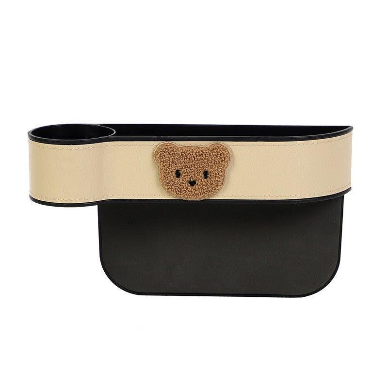 Cartoon Bear Car Seat Gap Organizer – Practical & Cute