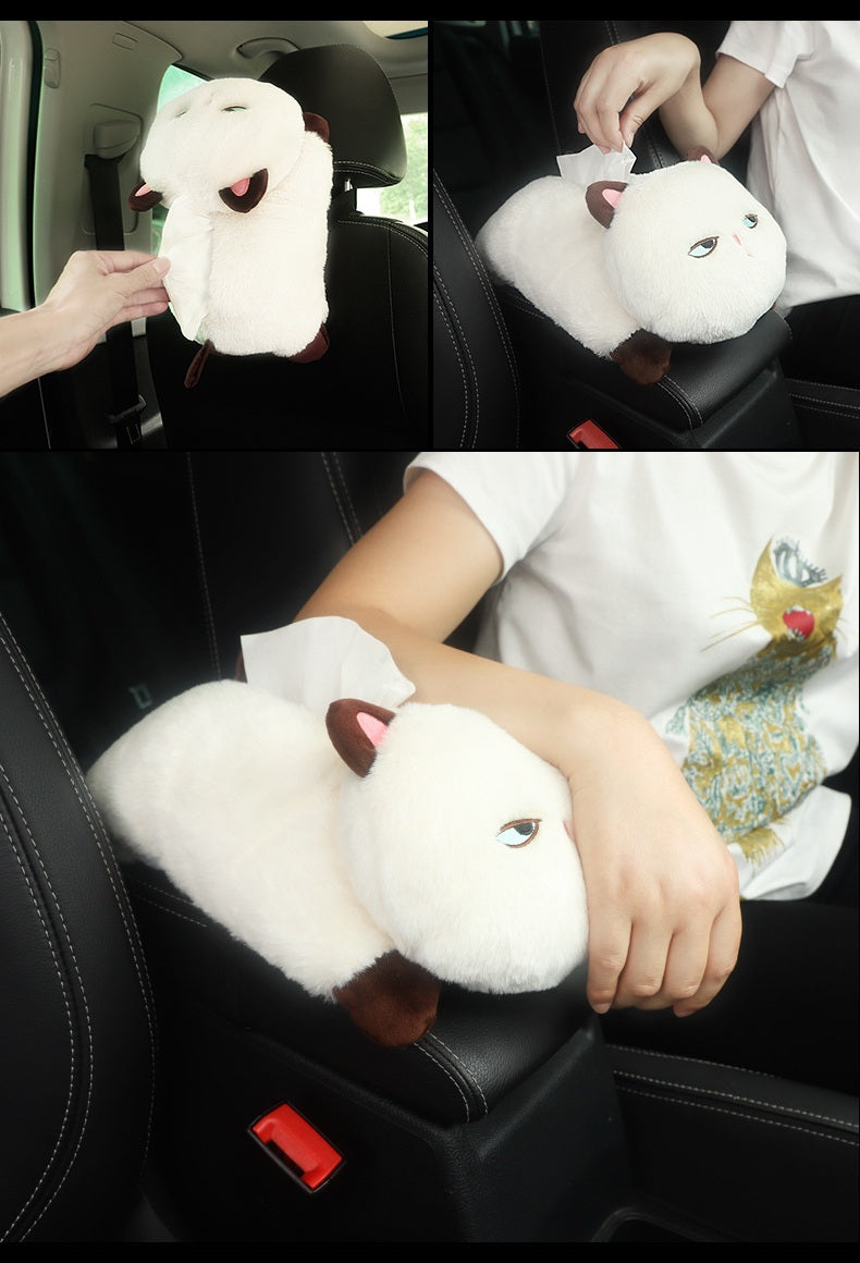 Cartoon Car Armrest Tissue Box