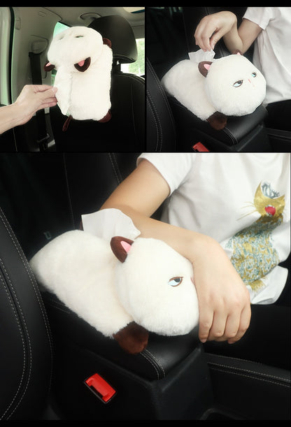 Cartoon Car Armrest Tissue Box