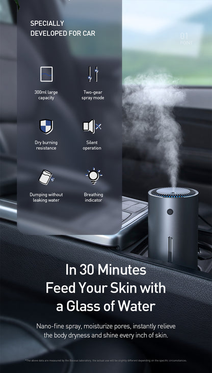Portable Car Humidifier BASEUS – Portable Air Moisturizer for a Fresh and Comfortable Drive