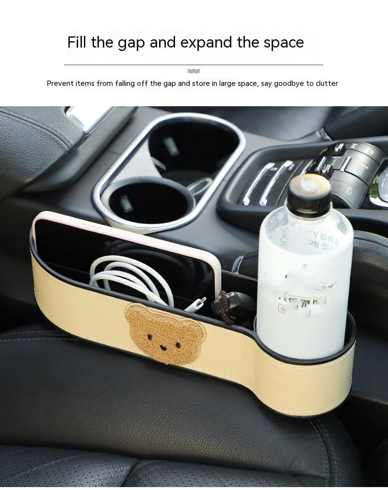 Cartoon Bear Car Seat Gap Organizer – Practical & Cute