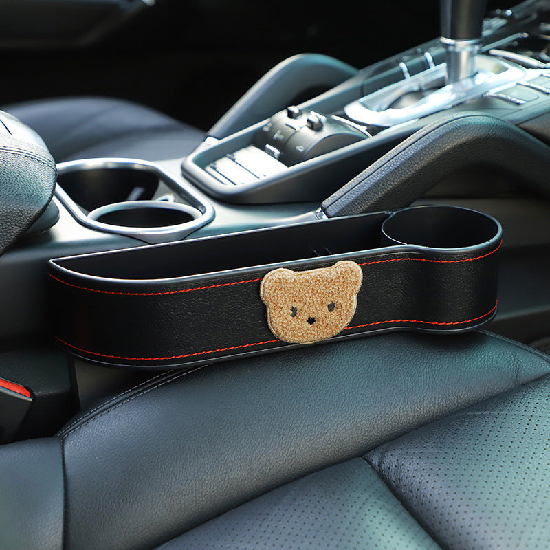 Cartoon Bear Car Seat Gap Organizer – Practical & Cute
