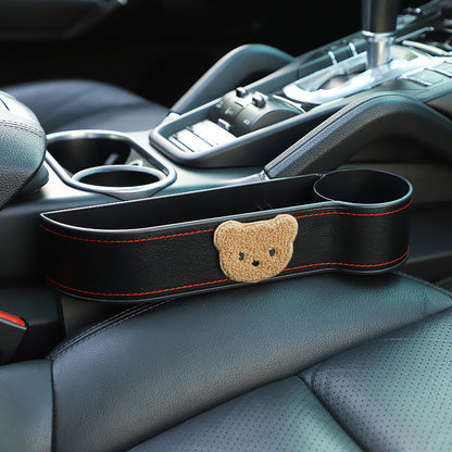 Cartoon Bear Car Seat Gap Organizer – Practical & Cute