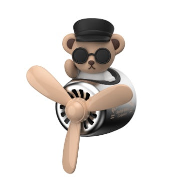 Sky Pilot Bear Car Vent Clip – Spinning Plane Aromatherapy